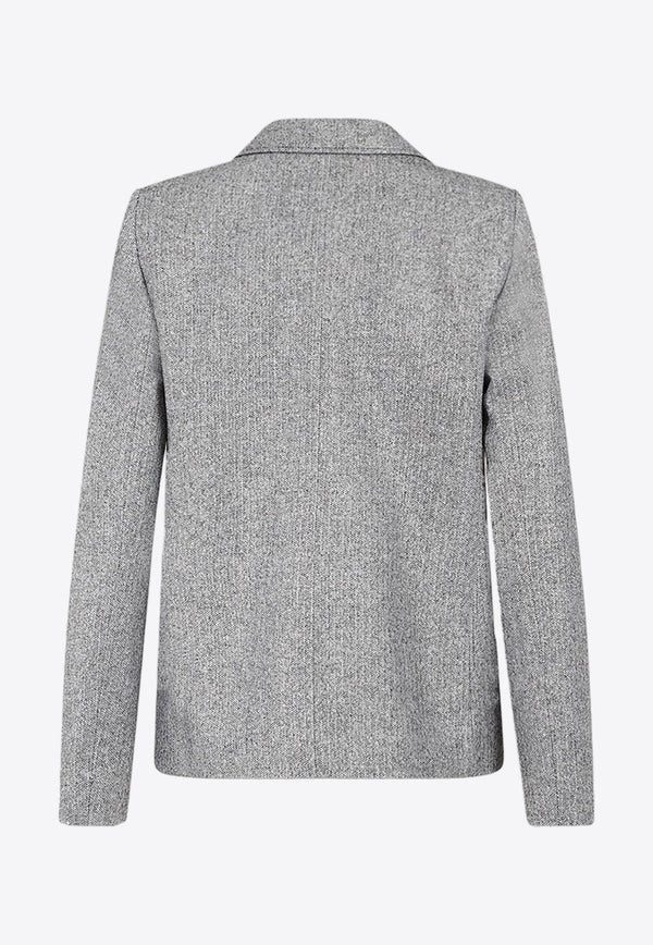 Single-Breasted Blazer in Wool Blend