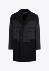 Double-Breasted Wool Paneled Coat