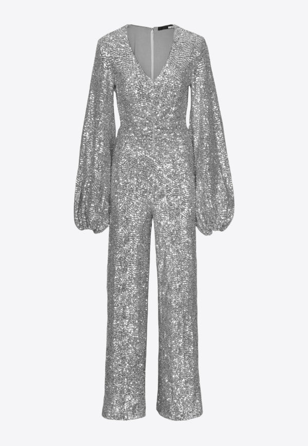 V-neck Sequined Jumpsuit