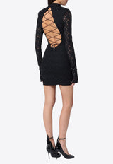 Open Back Lace Mini Dress