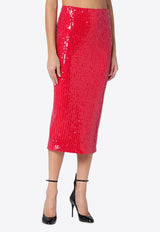 Sequined Midi Pencil Skirt