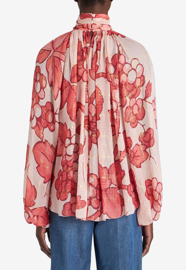 Berry Print Georgette Blouse