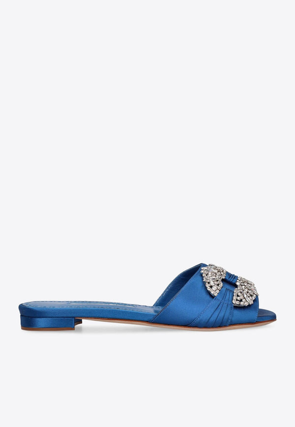 Pralina Crystal-Embellished Satin Sandals