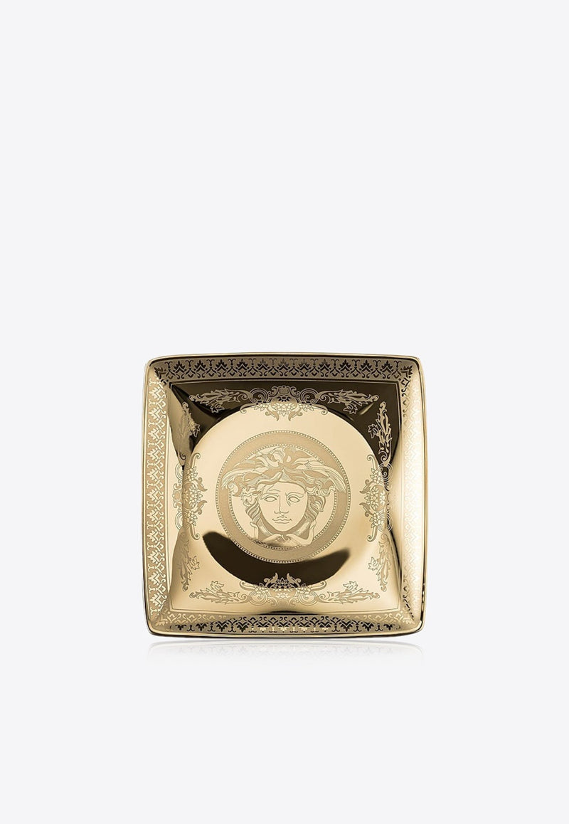 Small Golden Medusa Square Dish