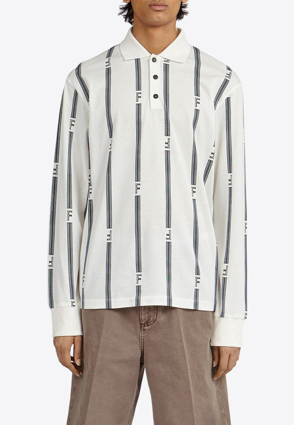 Long-Sleeved Stripes Polo T-shirt