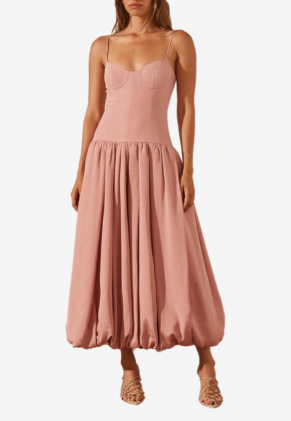 Vento Bubble-Skirt Midi Dress