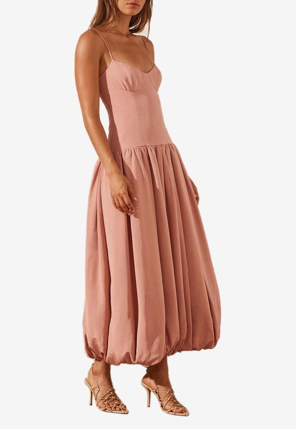 Vento Bubble-Skirt Midi Dress