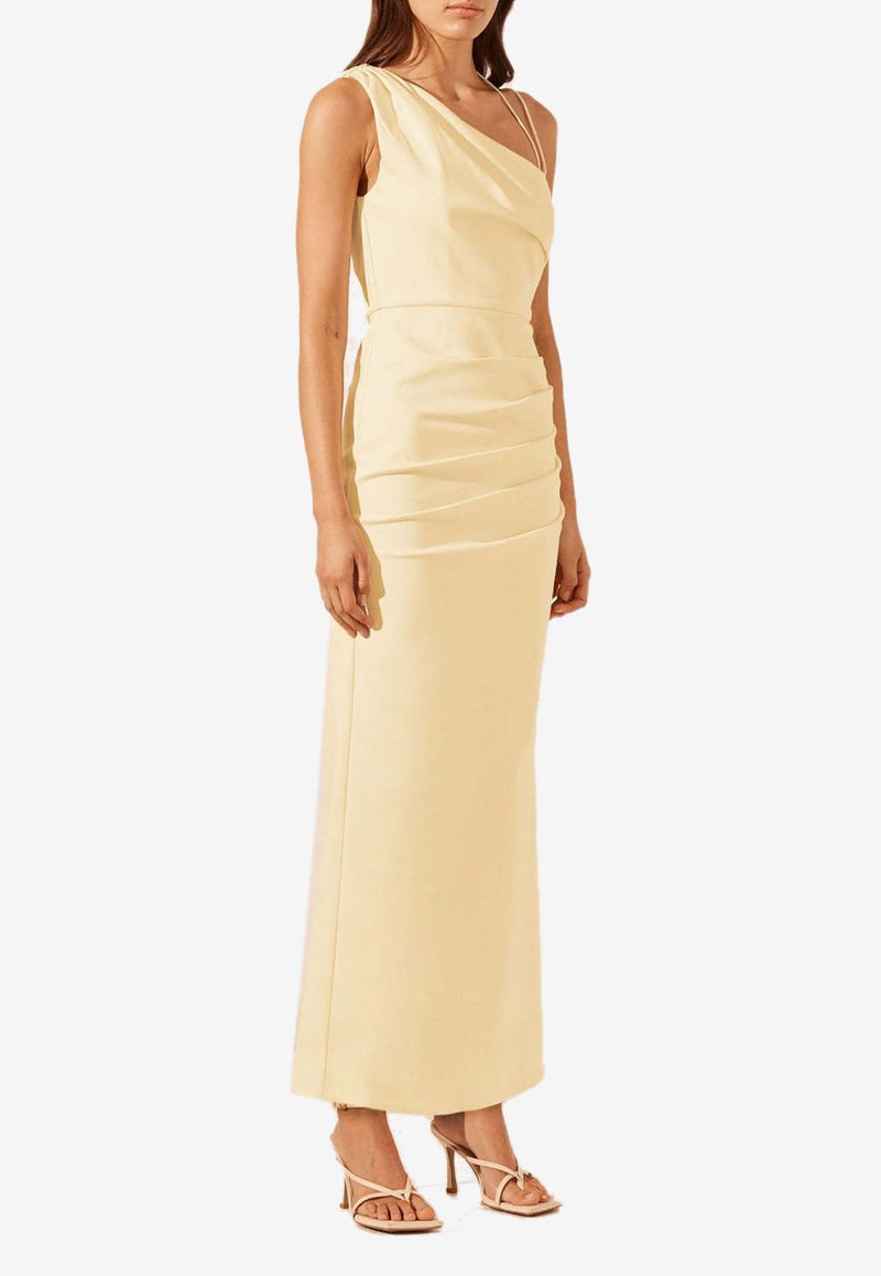 Lani One-Shoulder Gathered Maxi Dress