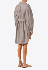 Jayde Striped Oversized Shirt Dress