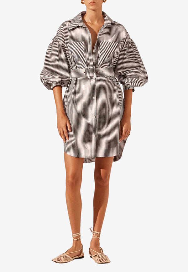 Jayde Striped Oversized Shirt Dress