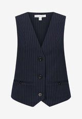 Hayden Pinstriped Oversized Vest