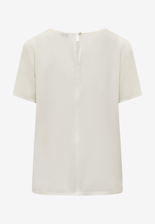 Short-Sleeved Silk Top