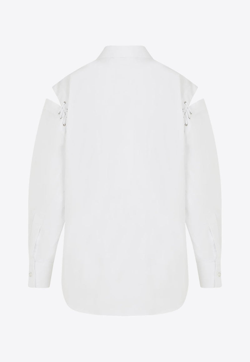 Long-Sleeved Cut-Out Shirt