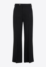 Straight-Leg Pants in Silk Blend