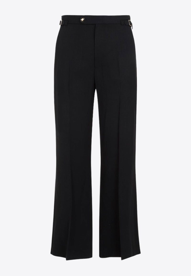 Straight-Leg Pants in Silk Blend