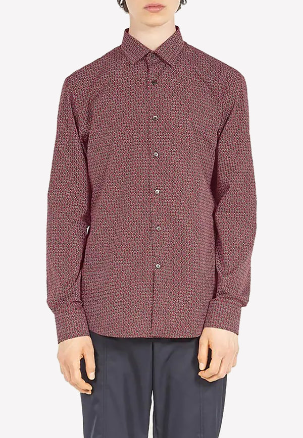 Gancio Print Long-Sleeved Shirt