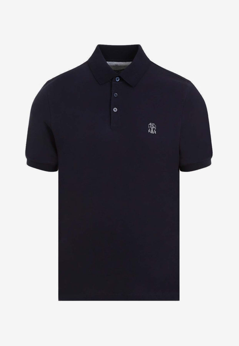 Contrasting Logo Polo T-shirt