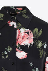 Floral Print Long-Sleeved Shirt