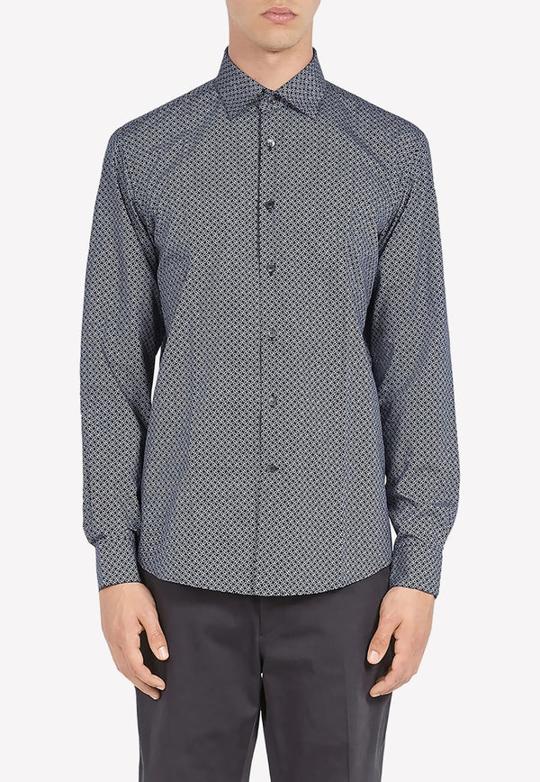 Gancio Printed Long-Sleeved Shirt