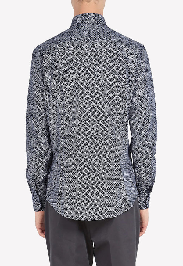 Gancio Printed Long-Sleeved Shirt