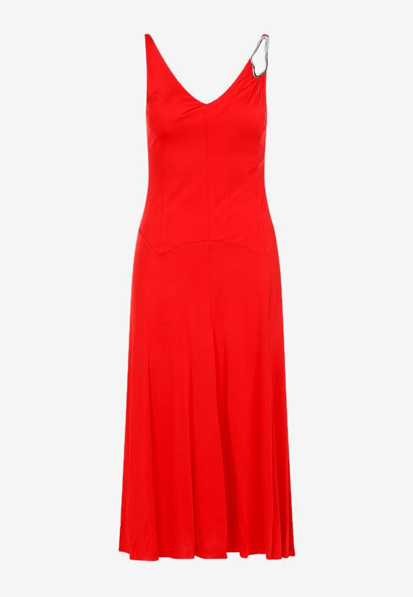 Sleeveless A-line Midi Dress