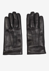 Logo Leather Gloves