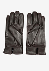 Logo Leather Gloves