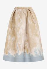 Soni Printed Midi Skirt