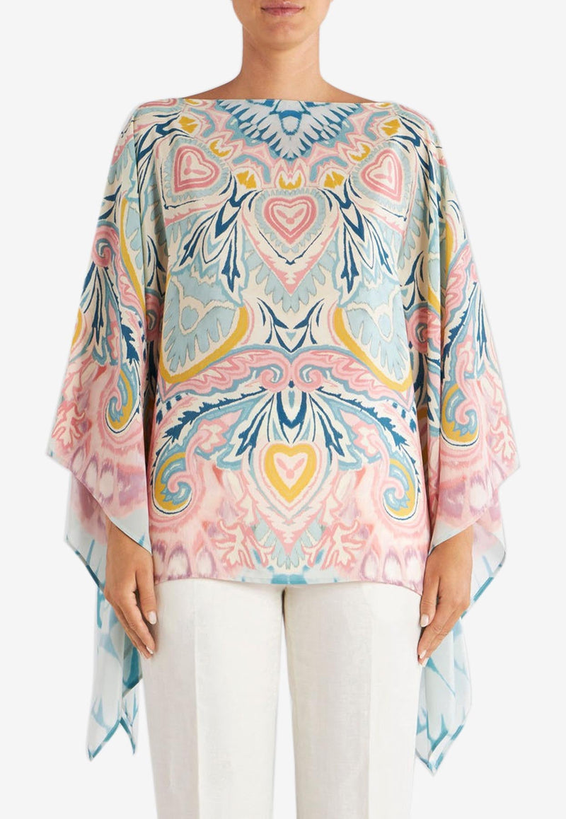 Lucky Clover Silk Poncho