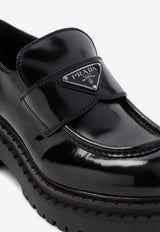 Logo Loafers in Brushed Calf Leather