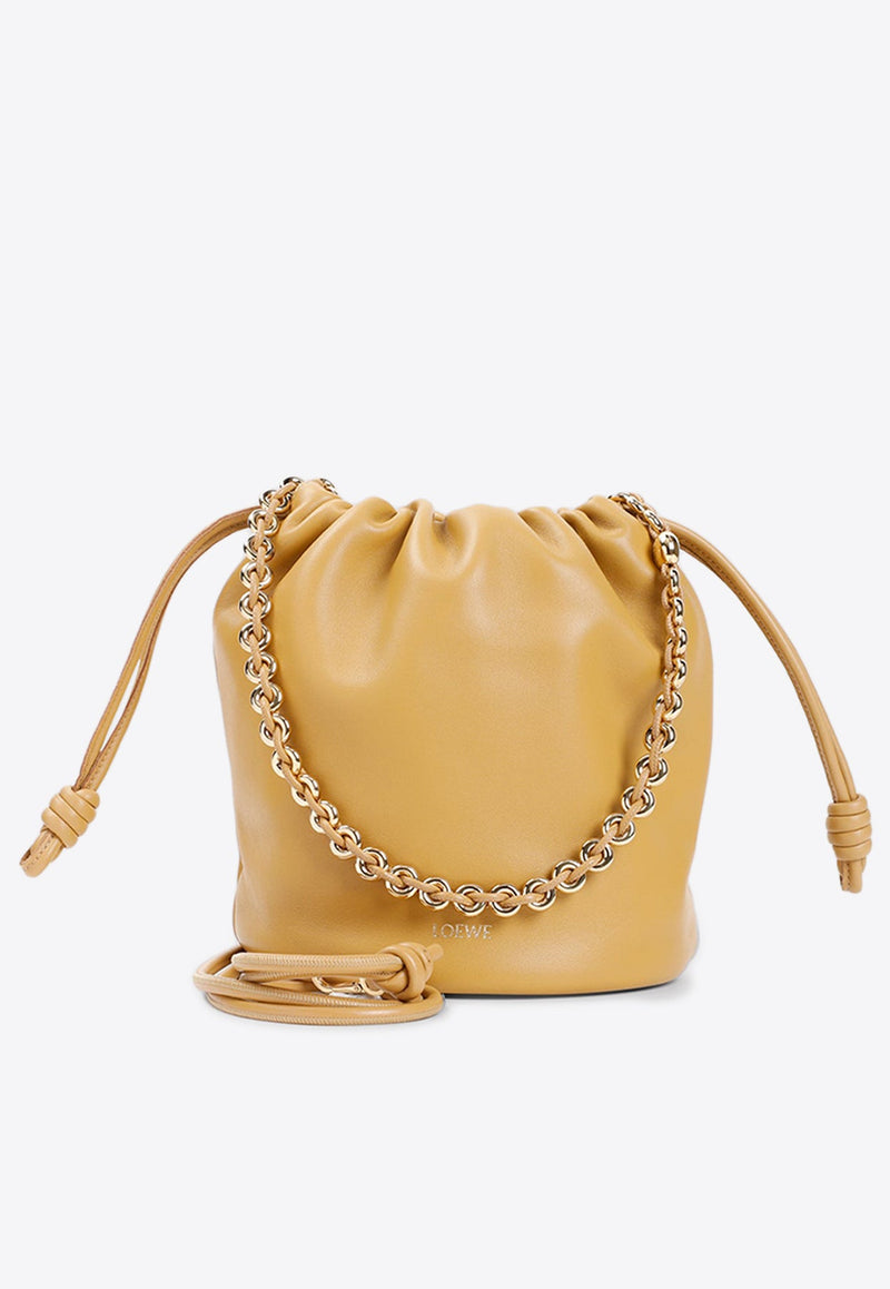 Flamenco Calf Leather Chain Bucket Bag