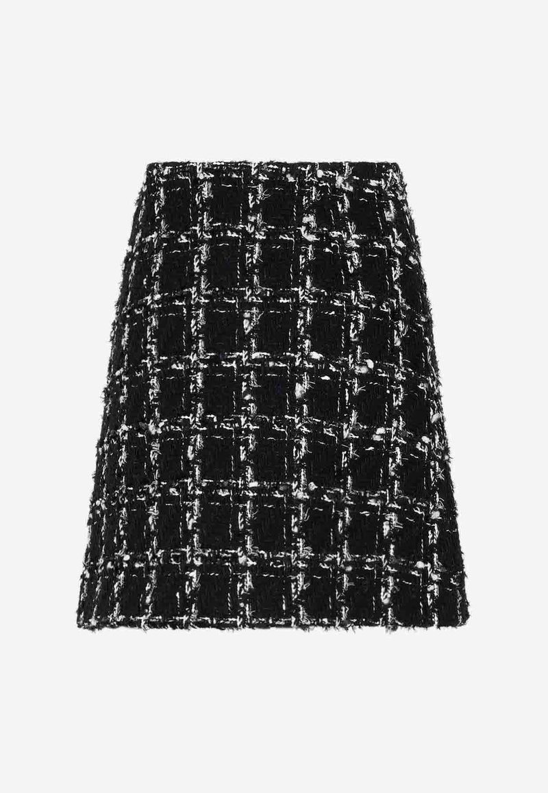 A-line Tweed Mini Skirt