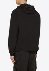 Goggled Hooded Zip-Up Jacket