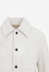 Pointed-Collar Shearling Jacket