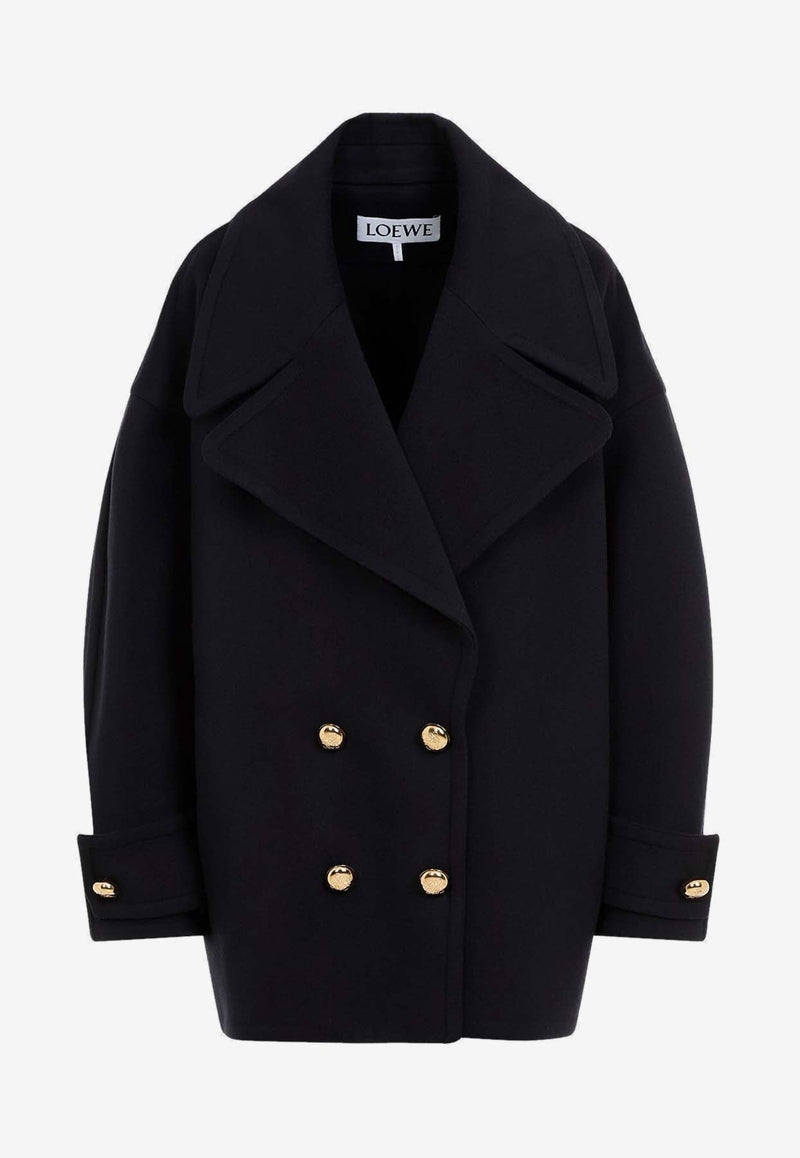 Double-Breasted Wool Peacoat