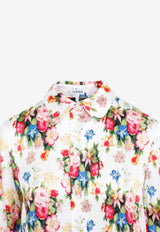 Floral Print Long-Sleeved Shirt