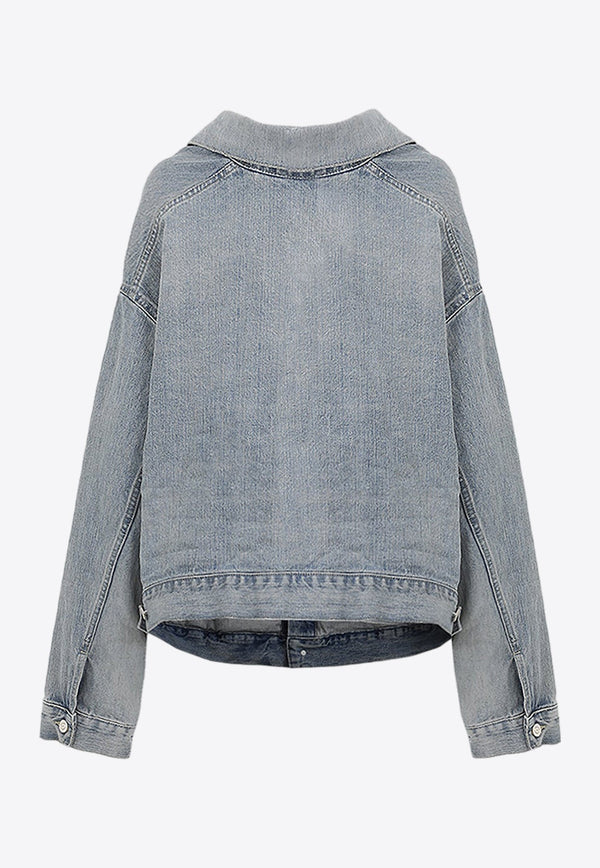 Off-Shoulder Denim Jacket