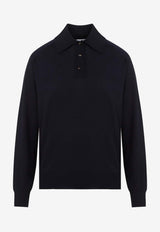 Long-Sleeved Polo Sweater