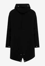 Virgin Wool Coat with Hood