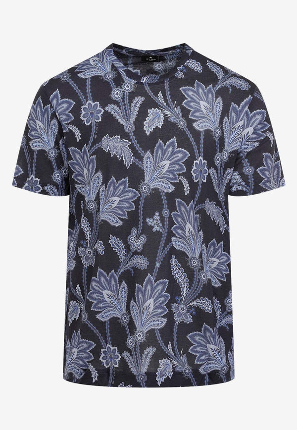 Paisley Print Short-Sleeved T-shirt