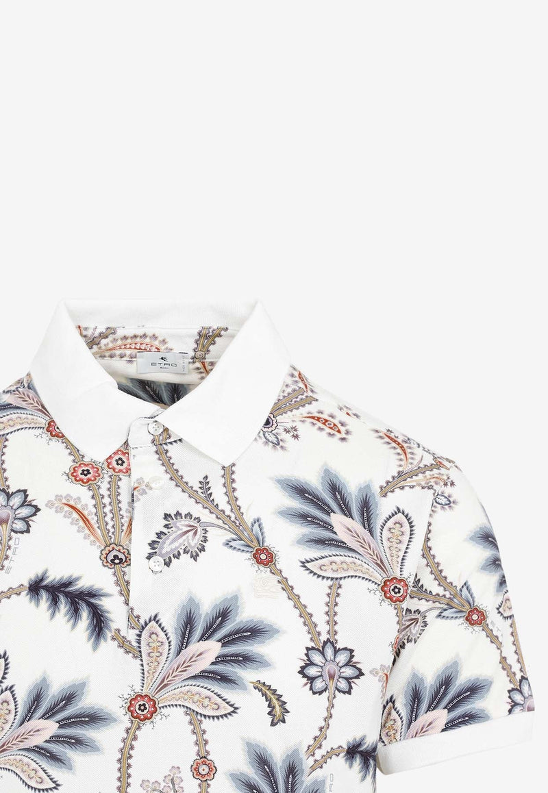 Floral Print Polo T-shirt