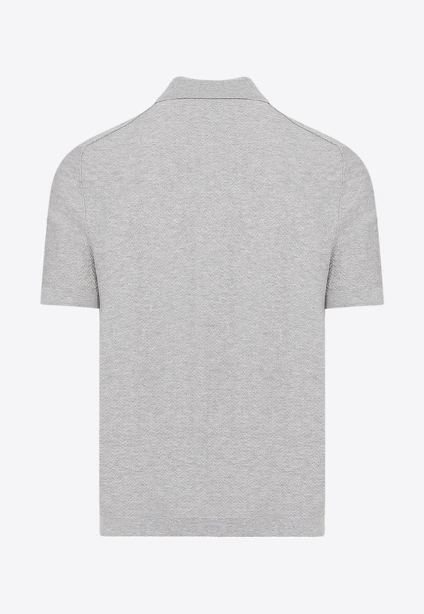 Herringbone Short-Sleeved Polo T-shirt