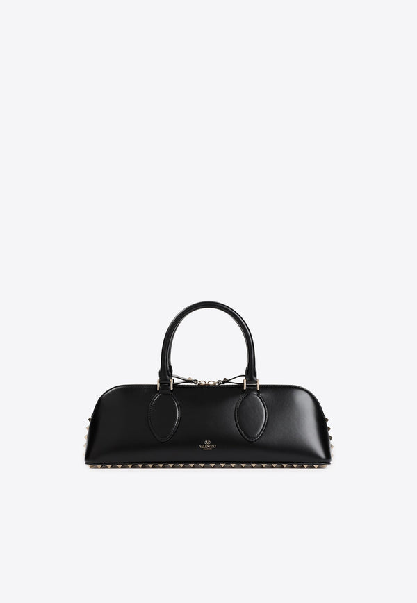 Rockstud East-West Leather Shoulder Bag