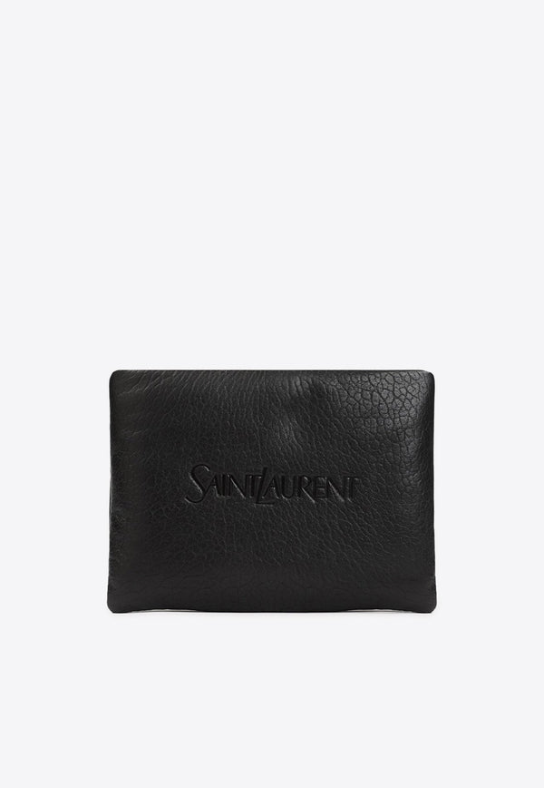 Logo-Debossed Leather Pouch