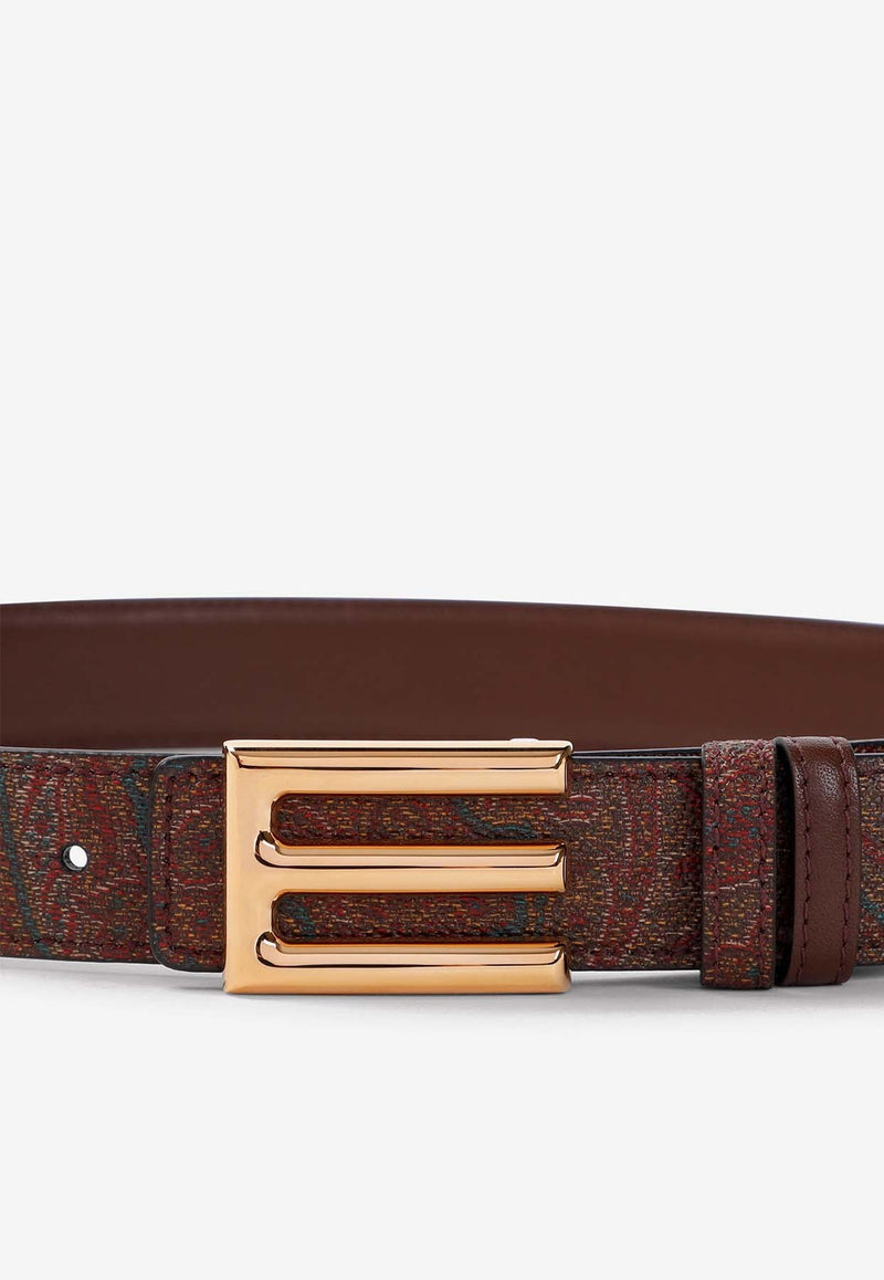 Paisley Pattern Logo Belt