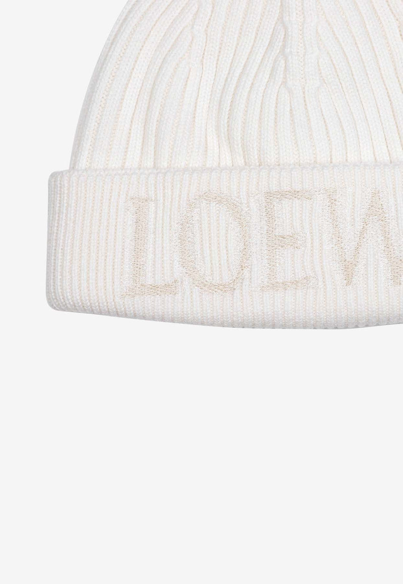 Embroidered Logo Wool Beanie