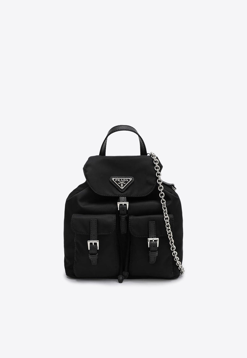 Mini Re-Nylon Triangle Logo Chain Backpack