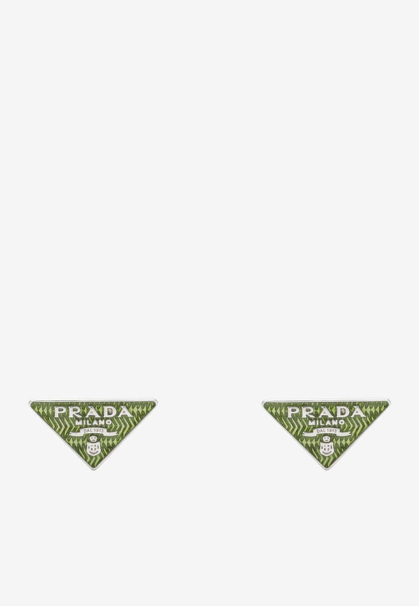 Triangle-Shaped Logo Earrings