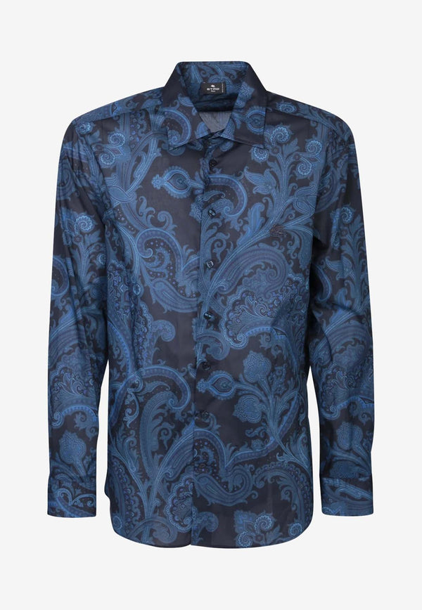 Paisley Print Long-Sleeved Shirt