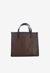 Stud-Embellished Paisley Tote Bag